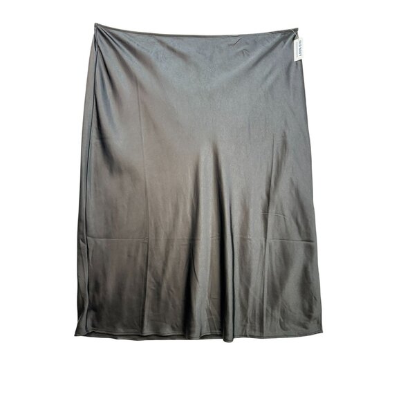 Old Navy Womens Slip Skirt Plus Size 3X Black Flowy Side Slit Lightweight - Picture 1 of 11